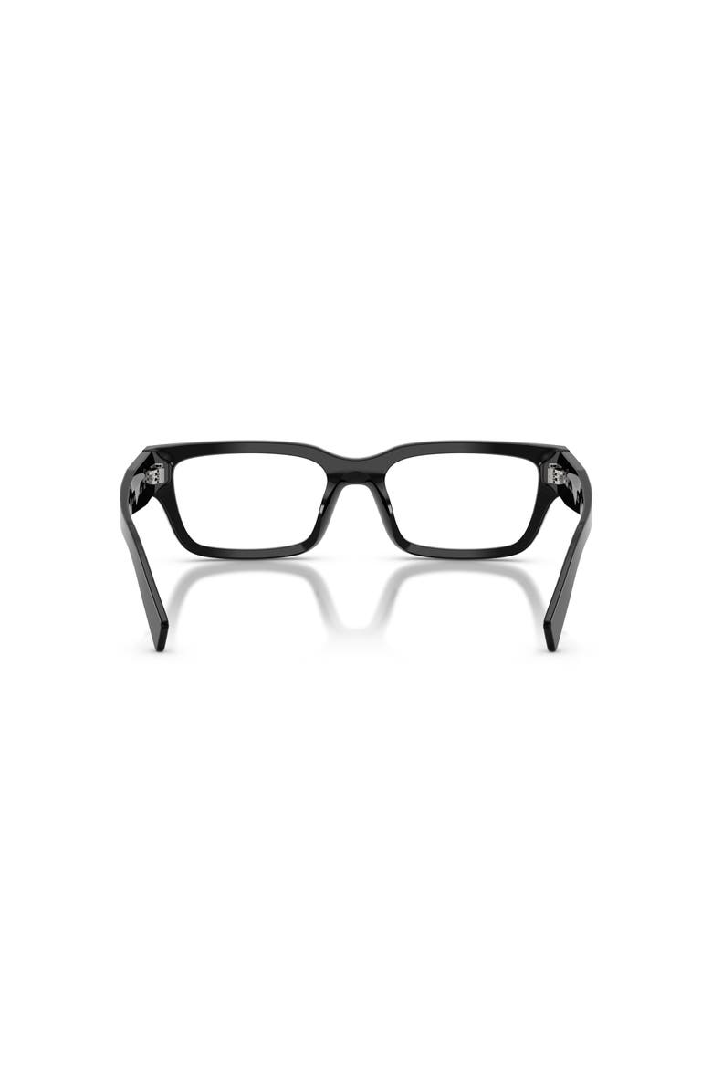Prada 54mm Rectangle optical glasses, Alternate, color, Black