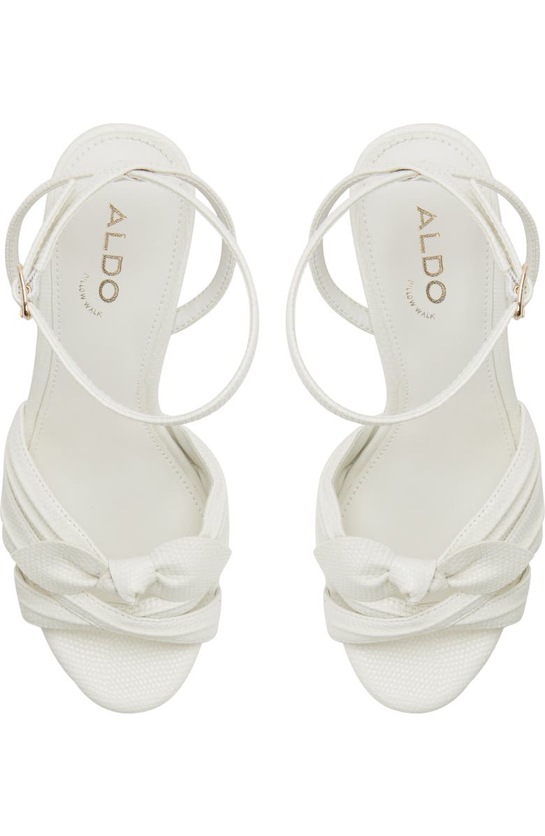 ALDO Tainah Ankle Strap Platform Wedge Sandal, Alternate, color, White/ Bone