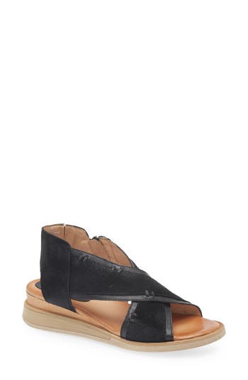 Miz Mooz Claudio Wedge Sandal In Black