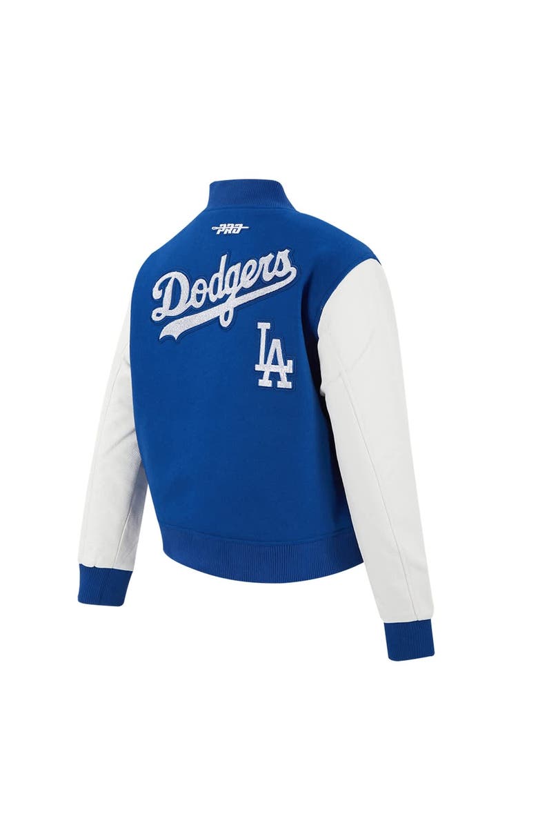 PRO STANDARD Women's Pro Standard  Royal Los Angeles Dodgers Game Day Classics Wool Full-Zip Varsity Jacket, Alternate, color, 
