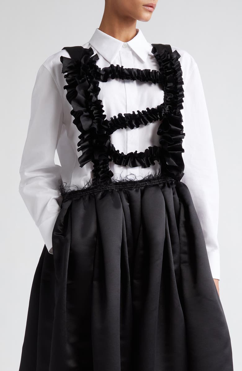 Comme des Garçons Comme des Garçons Harness Strap Satin Dress, Alternate, color,