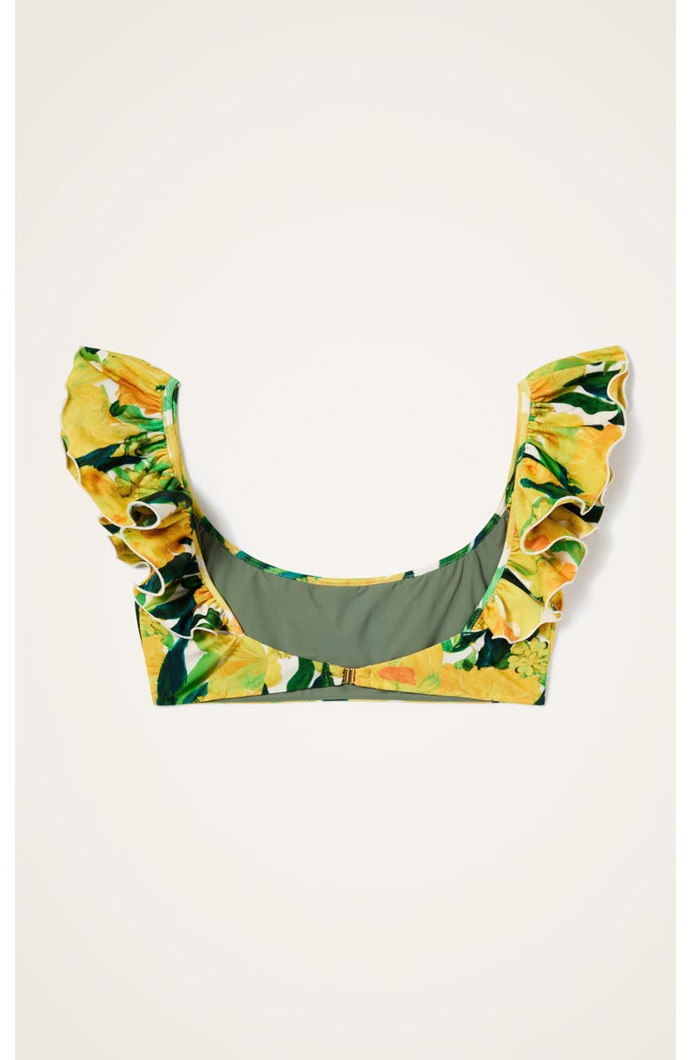 La DoubleJ Ruffle Bikini Top Zesty Yellow, Alternate, color, 