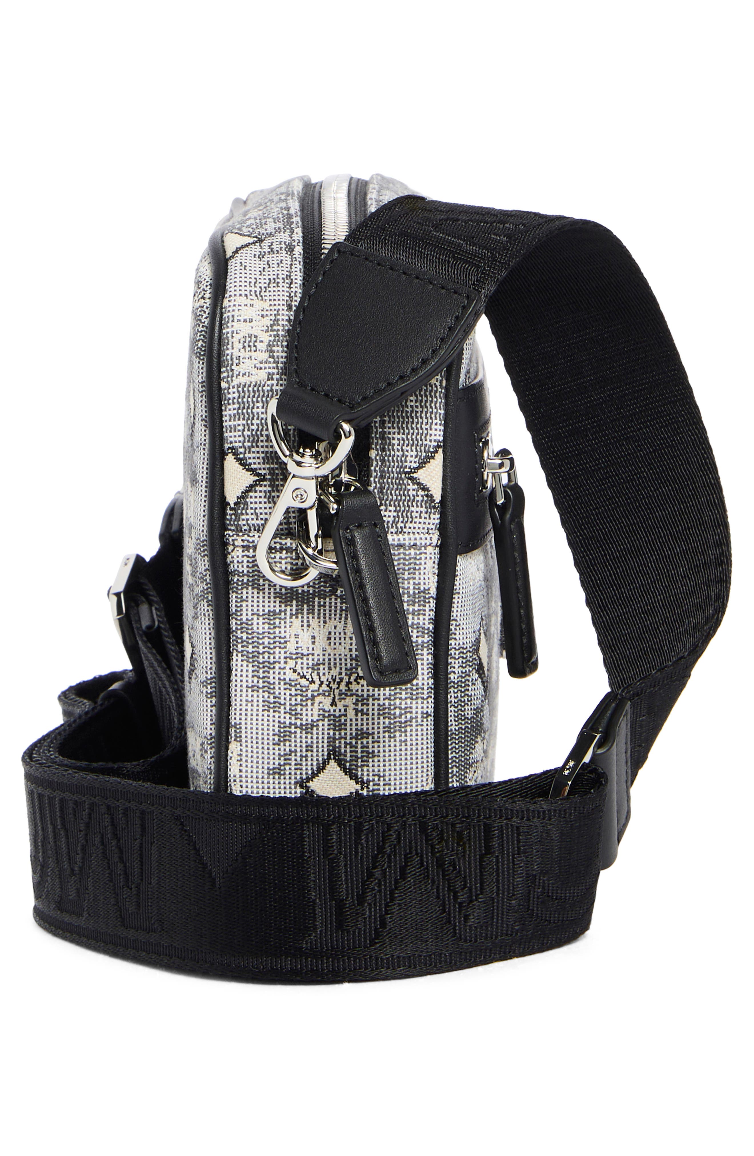 MCM Aren Messenger Bag, Alternate, color, Grey