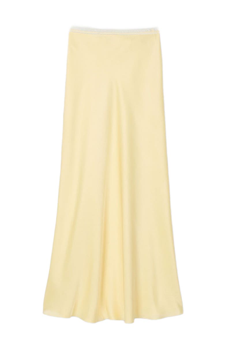 SANDRO Long satin-effect skirt, Alternate, color, 