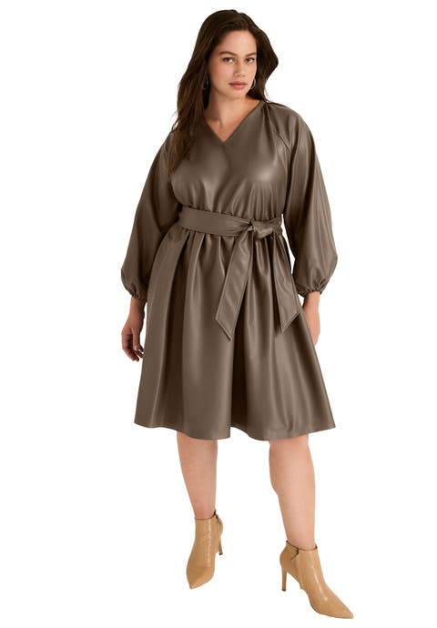 Faux Leather Dress (Plus Available)
