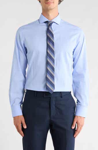 Trim Fit Wide Stripe Dress Shirt
