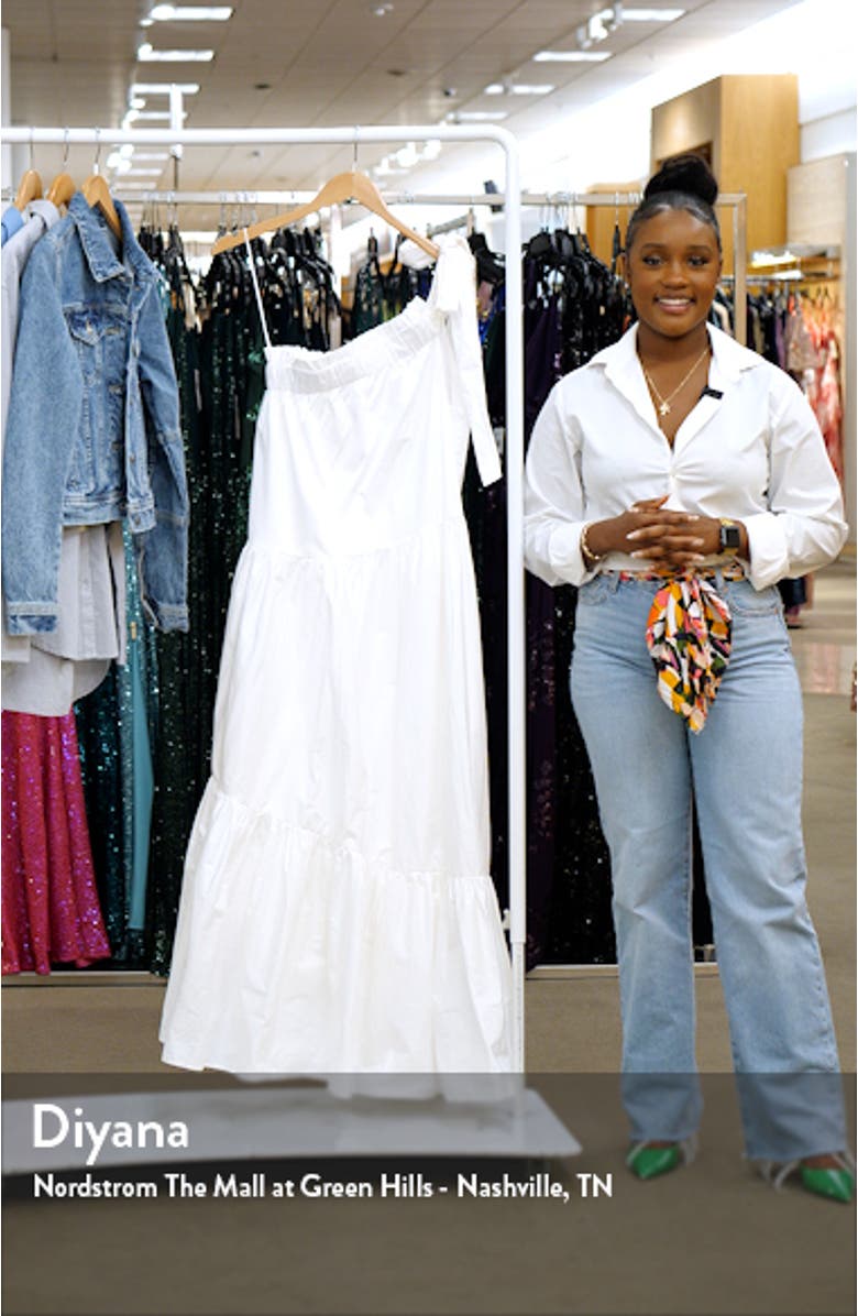 Ava One-Shoulder Cotton Maxi Dress, sales video thumbnail