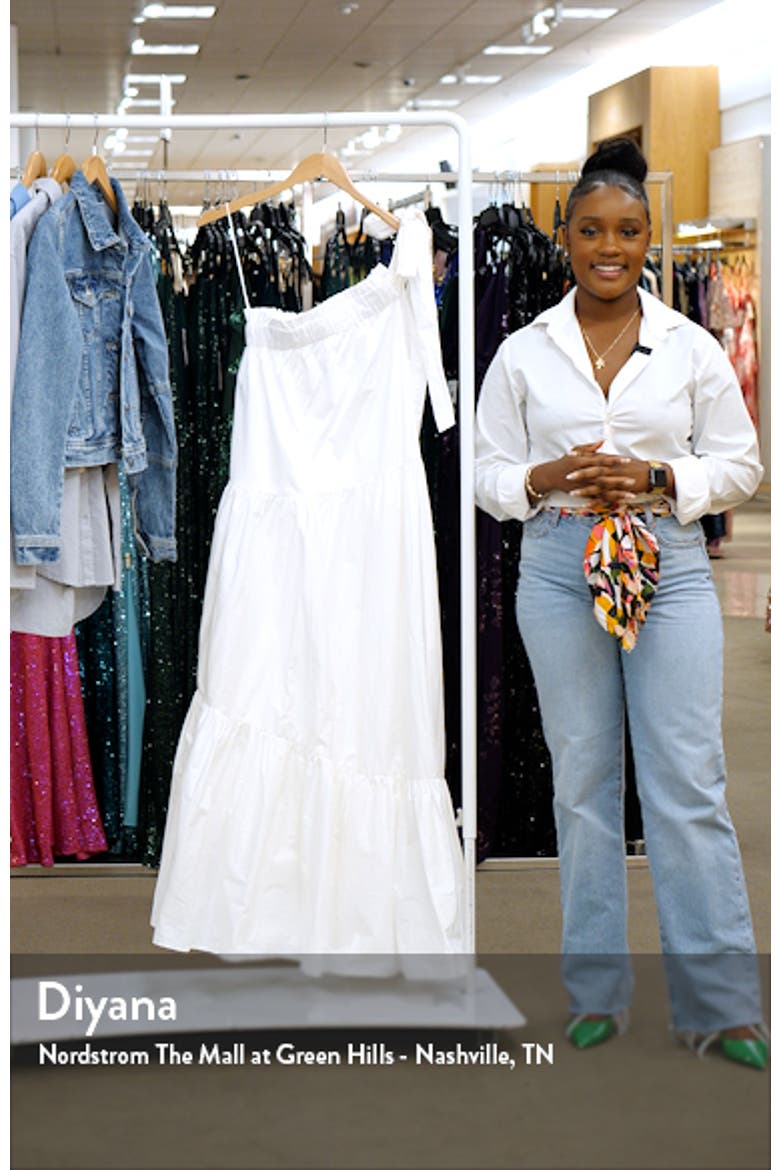 Ava One-Shoulder Cotton Maxi Dress video