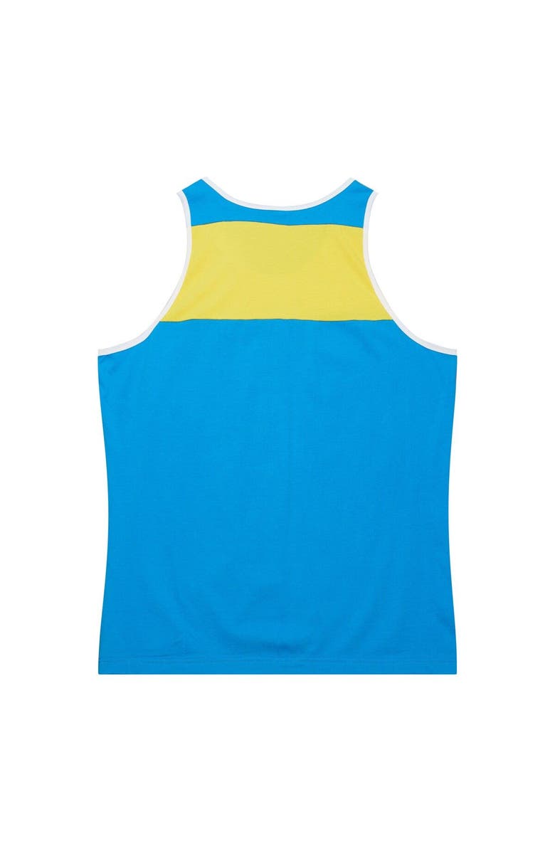 Mitchell & Ness Men's Mitchell & Ness Powder Blue/Gold Los Angeles Chargers Gridiron Classics Heritage Colorblock Tank Top, Alternate, color, Powder Blue