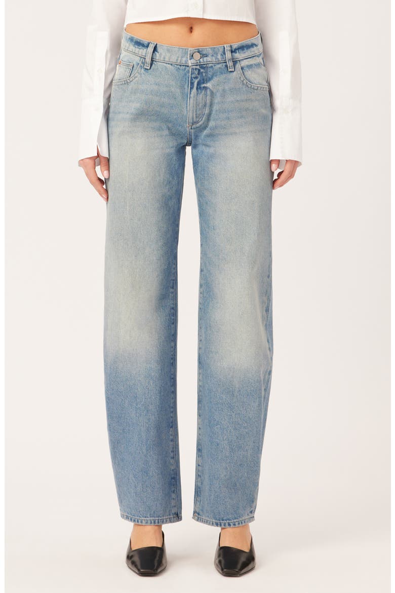 Ilia Barrel Leg Jeans, Main, color, AGED MID