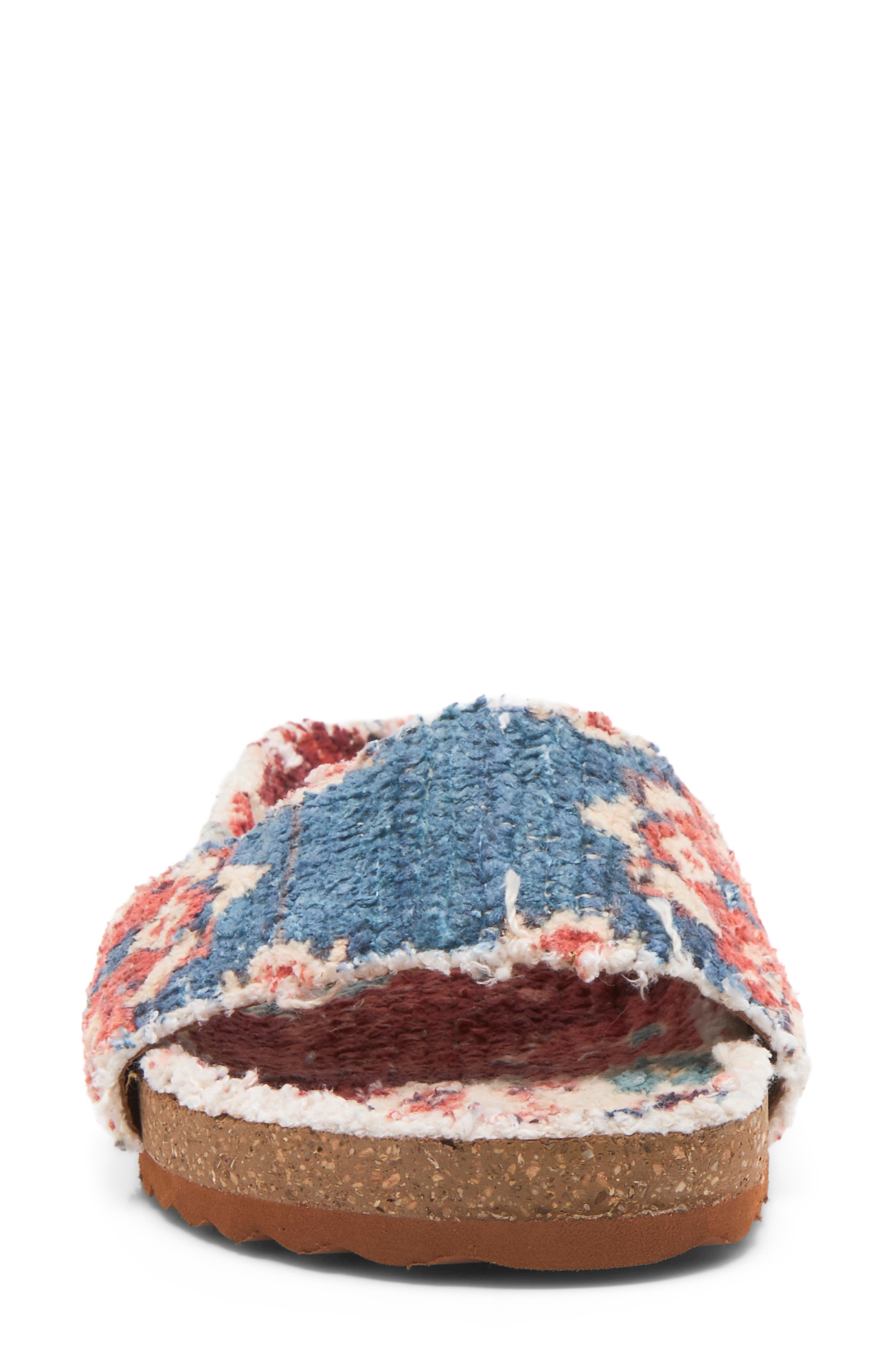 Woven Wonders Slide Sandal, Alternate, color, NAVY RUST COMBO