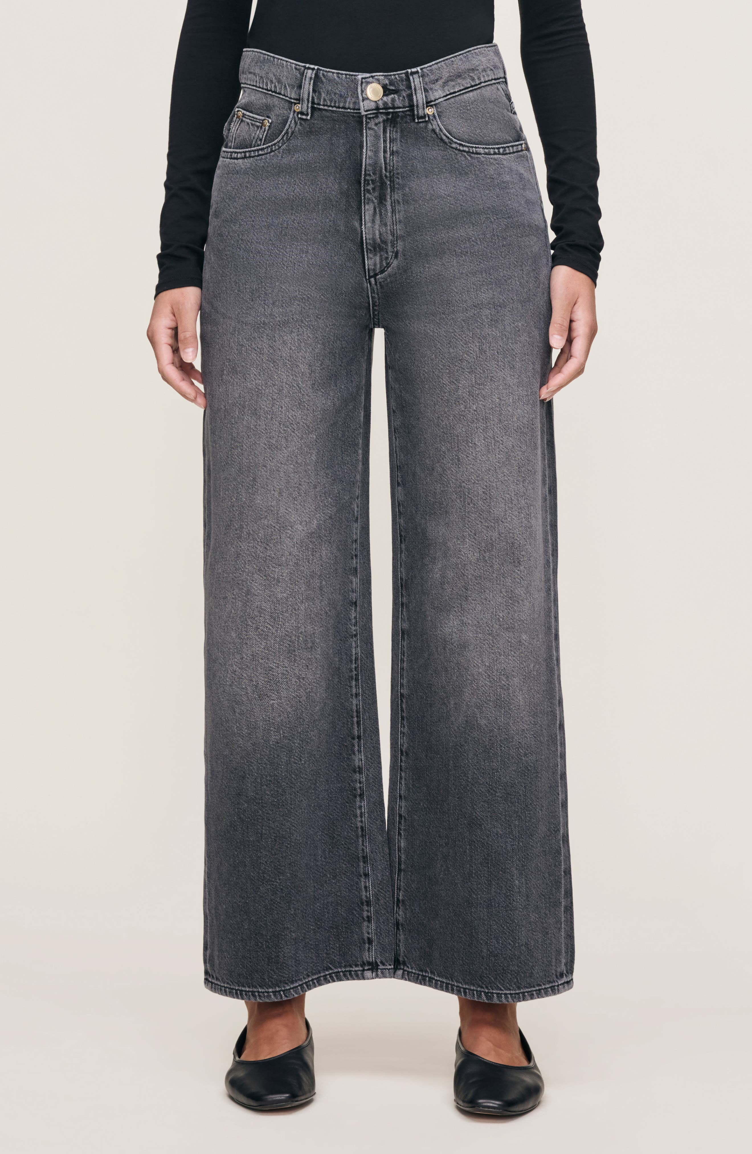 Hepburn Wide Leg Aura High Waist Ankle Jeans
