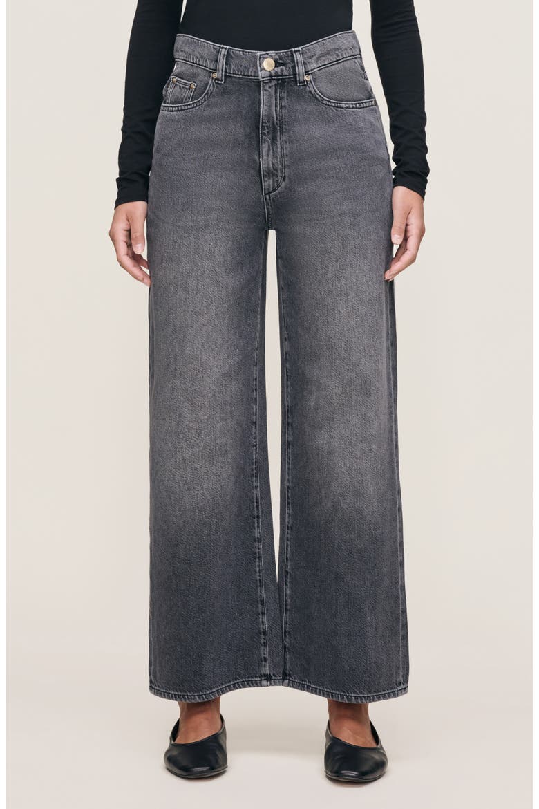 Hepburn Wide Leg Aura High Waist Ankle Jeans, Main, color, NIGHTSHADE AURA