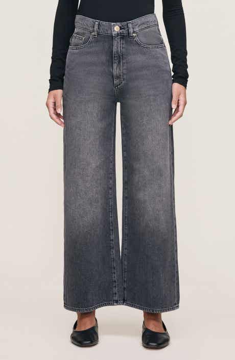 Hepburn Wide Leg Aura High Waist Ankle Jeans