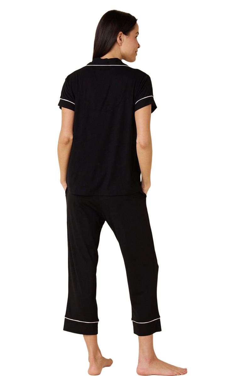 The Cat's Pajamas Pima Knit Capri Set, Alternate, color, Midnight