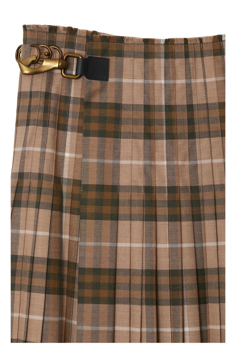 Burberry Check Wool Blend Maxi Kilt, Alternate, color, 