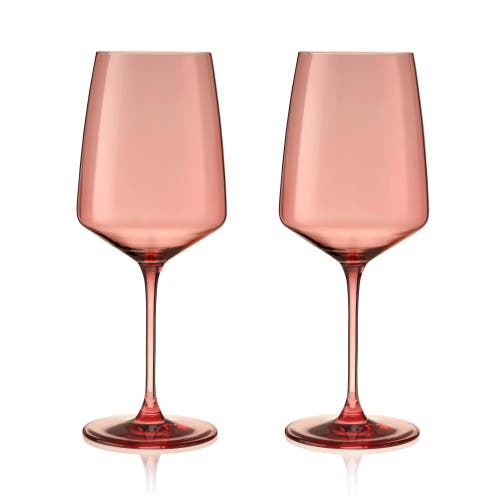 Viski Reserve Nouveau Crystal Wine Glasses Set Of 2