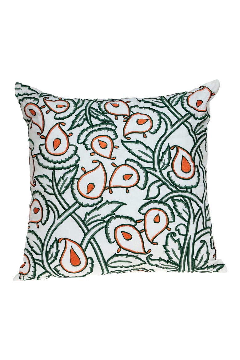 Celeste Embroidered Throw Pillow, Main, color, WHITE
