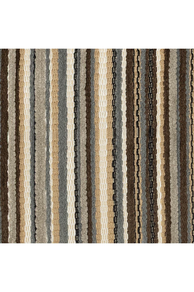 Plush Velvet Stripe Indoor & Outdoor Woven Accent Pillow, Alternate, color, Earth