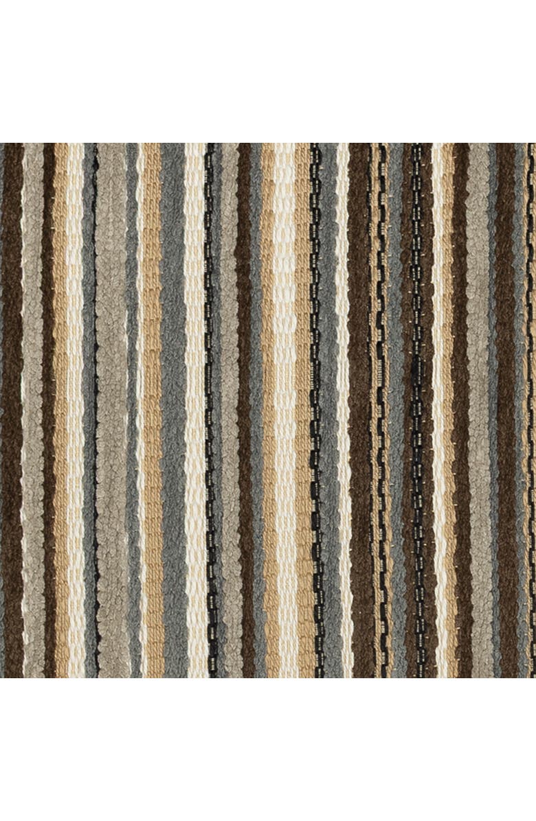 Elaine Smith Plush Velvet Stripe Indoor & Outdoor Woven Accent Pillow, Alternate, color, Earth