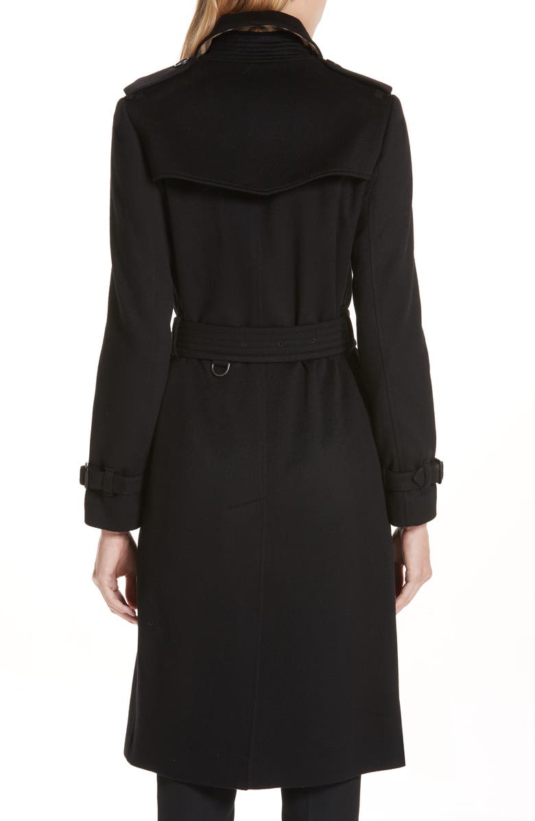 Burberry Kensington Cashmere Trench Coat, Alternate, color,