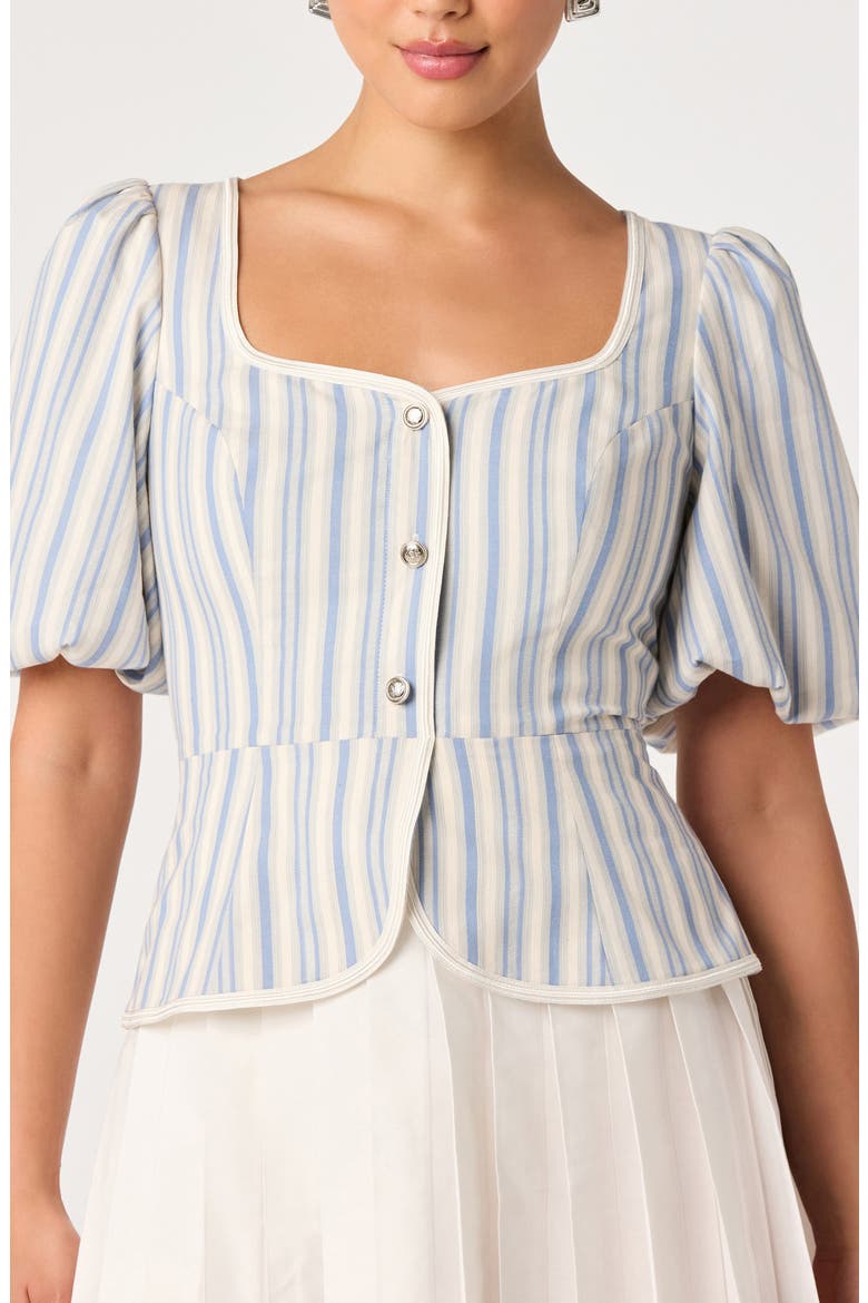 Brigitta Mixed Media Dress, Alternate, color, WHITE BLUE STRIPE