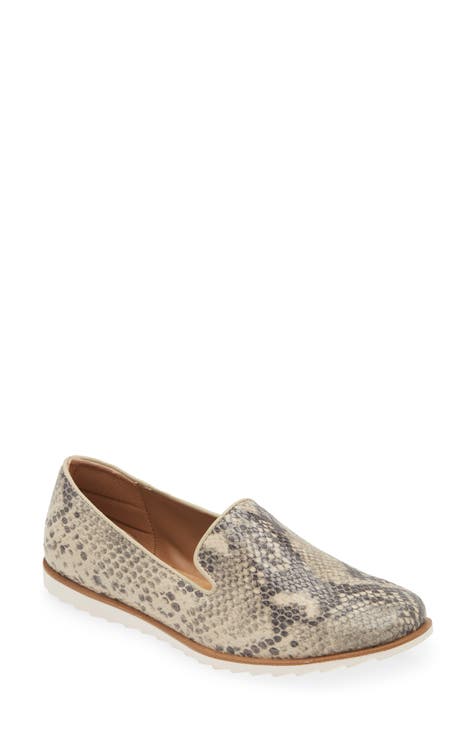 Ryen Snakeskin Embossed Leather Loafer (Women)