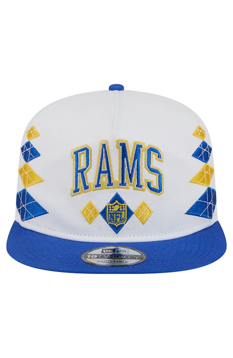 New Era Men's New Era  White Los Angeles Rams Argyle 19TWENTY Adjustable Hat, Alternate, color, White