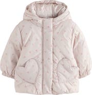 NEXT Kids' Water Resistant Ditsy Hooded Puffer Jacket