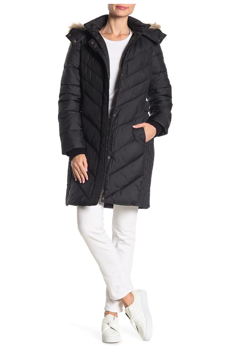 Larry Levine Hooded Puffer Jacket, Main, color,