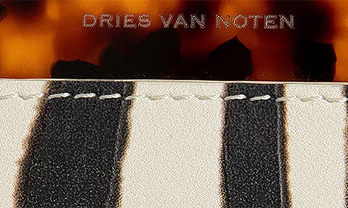 Dries Van Noten Resin Mirror & Zebra Print Leather Case