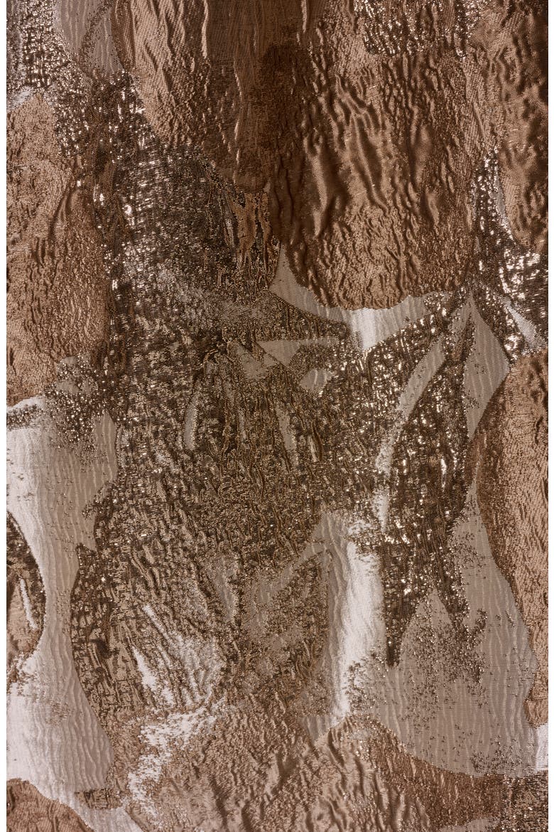 Metallic Jacquard Strapless Gown, Alternate, color, UMBRIA MULTI