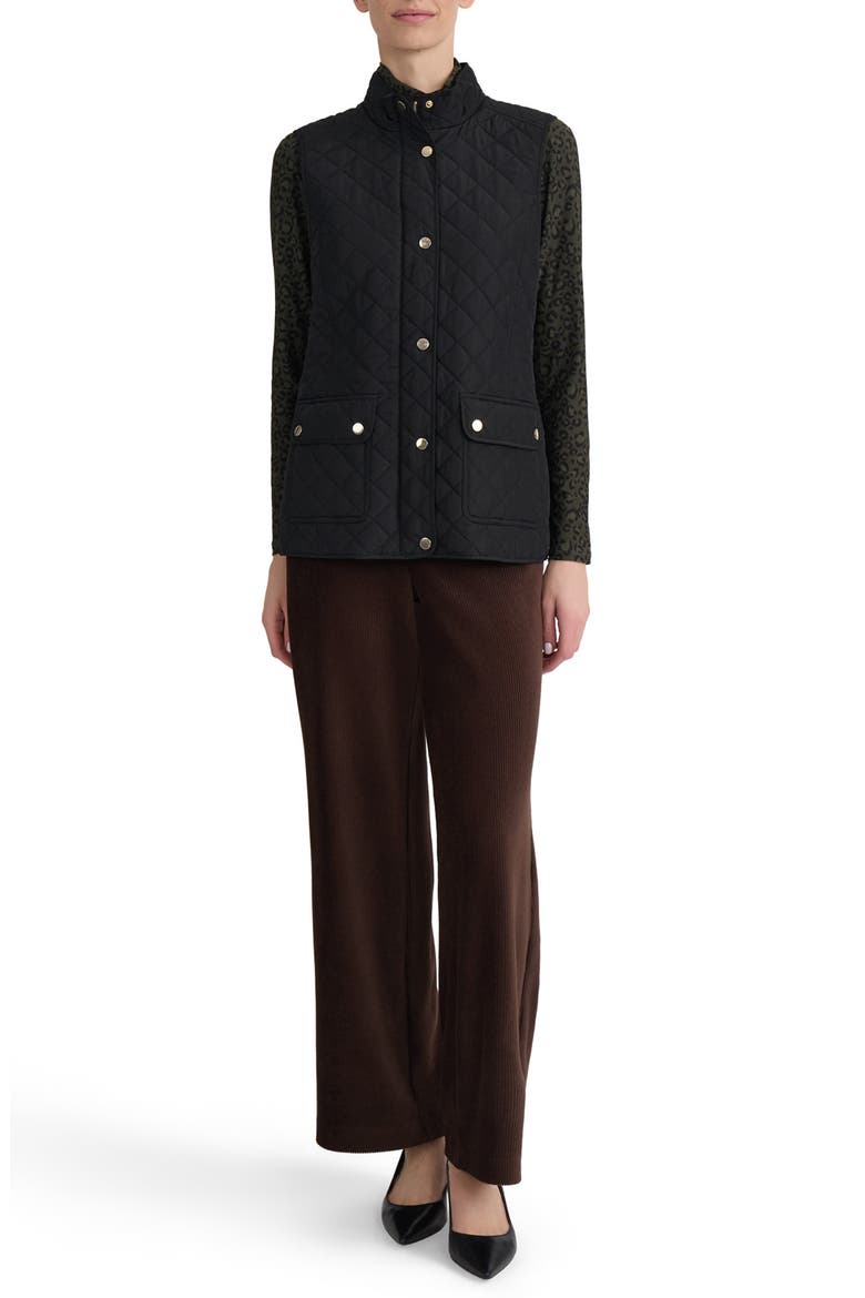 Quilted Vest, Alternate, color, JONES BLACK