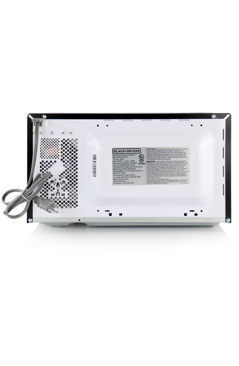 Black And Decker 700W Digital Microwave Oven With Turntable in Stainless Steel, Alternate, color, Silver