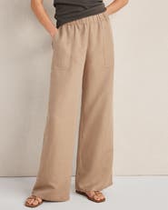 Haven Well Within Linen Blend Dobby Wide Leg Pants