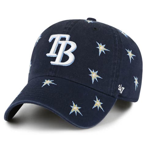 Women's '47 Navy Tampa Bay Rays Confetti Clean Up Adjustable Hat