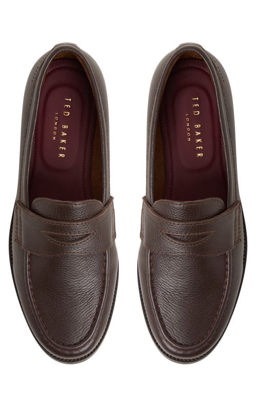 Ted Baker London Parliament Penny Loafer In Brown