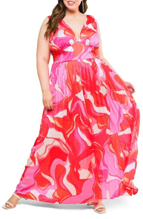 Print Woven Jumpsuit (Plus)