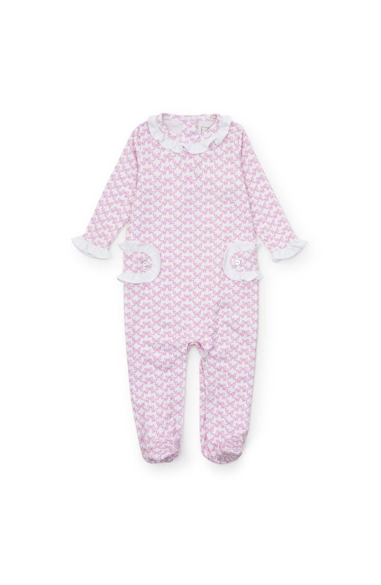 Lila and Hayes Lucy Girls' Romper, Main, color, Pretty Pink Bows