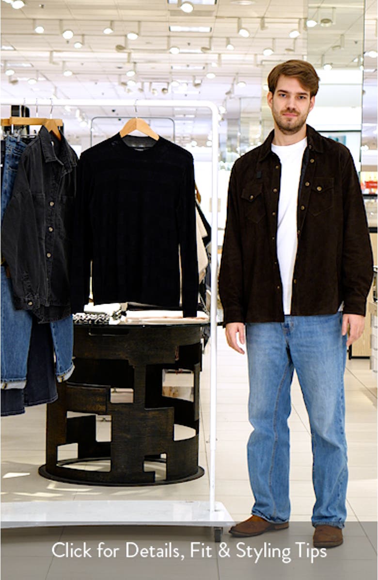 Stripe Metallic Mock Neck Knit Top, sales video thumbnail