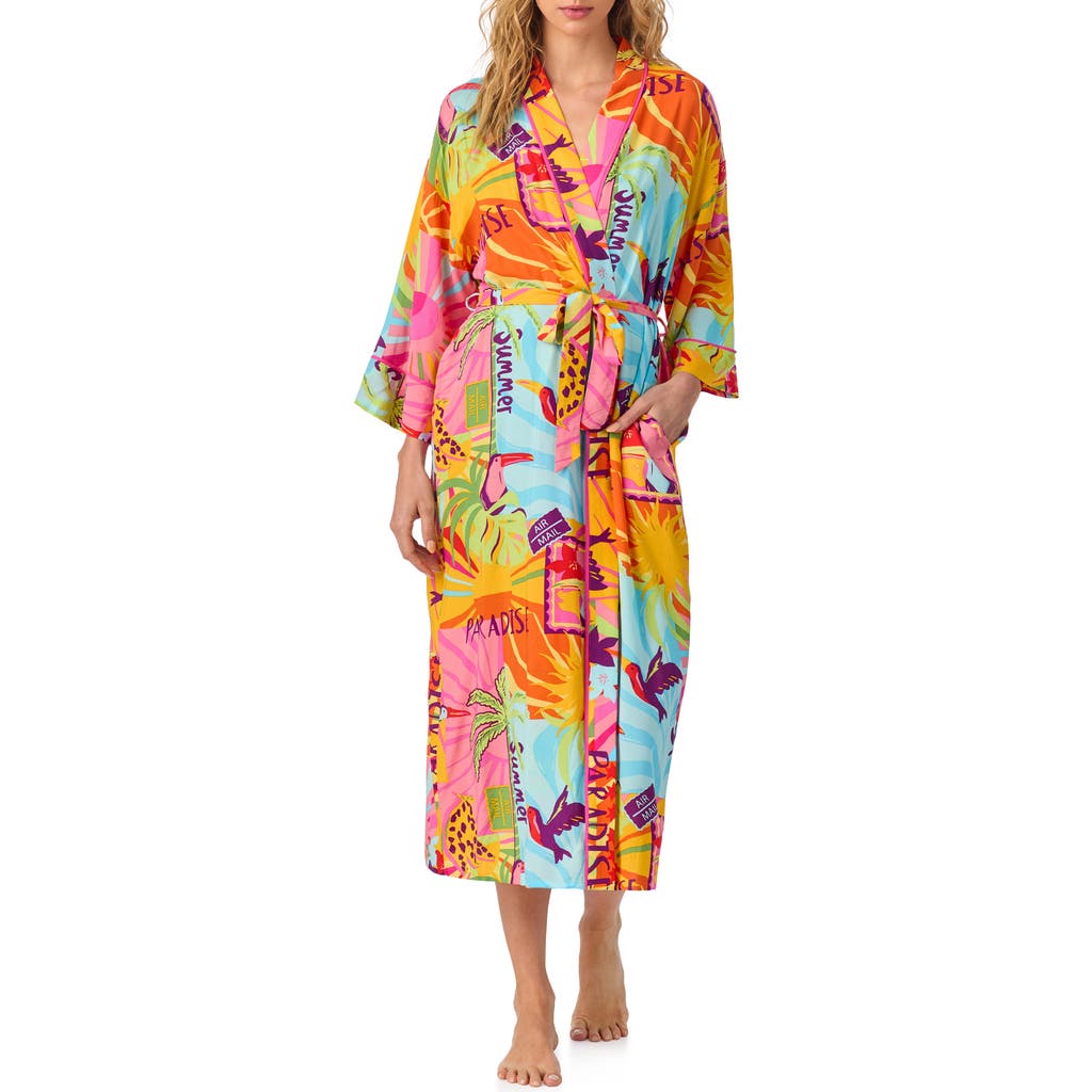 Room Service Pjs Print Longline Robe in Multi Pattern  product