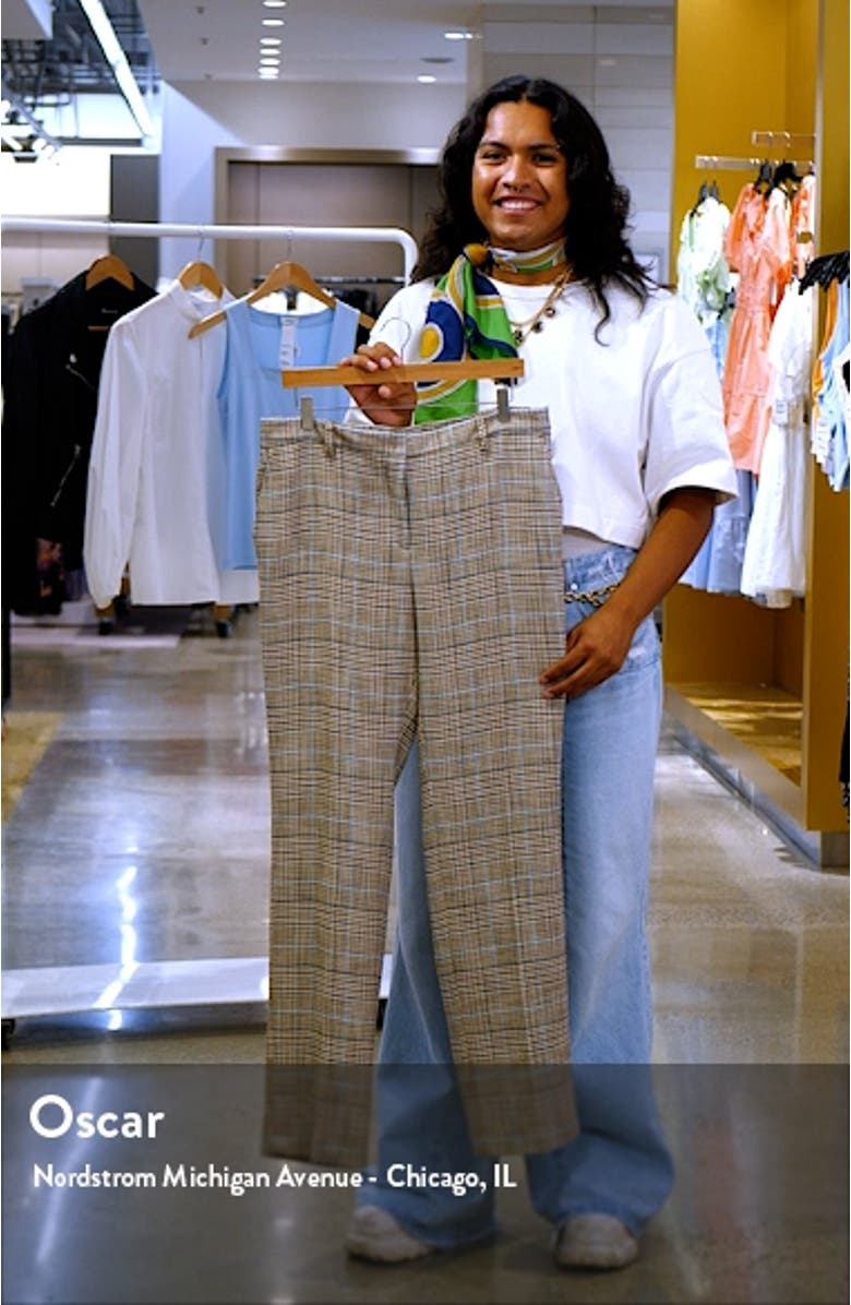 Mikko Glen Plaid Wool Stretch Tricotine Pants, sales video thumbnail
