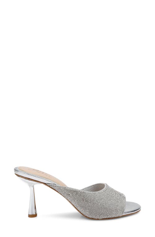 Jewel Badgley Mischka Haya Slide Sandal In Silver