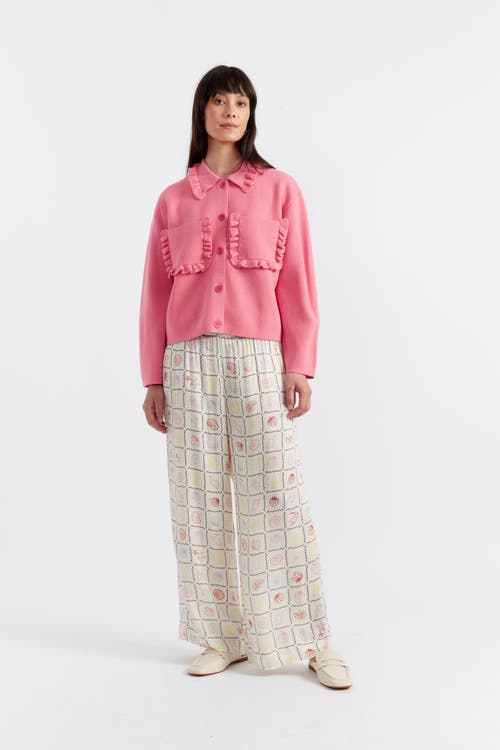 Chinti & Parker The Sea Breeze Jacket In Punch Pink