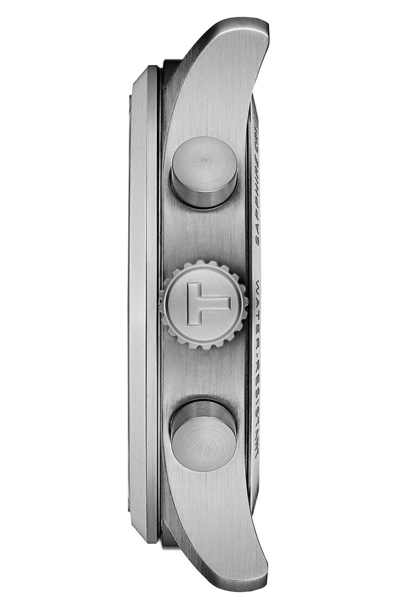 Tissot Chrono L Leather Strap Watch, 42mm, Alternate, color, Black