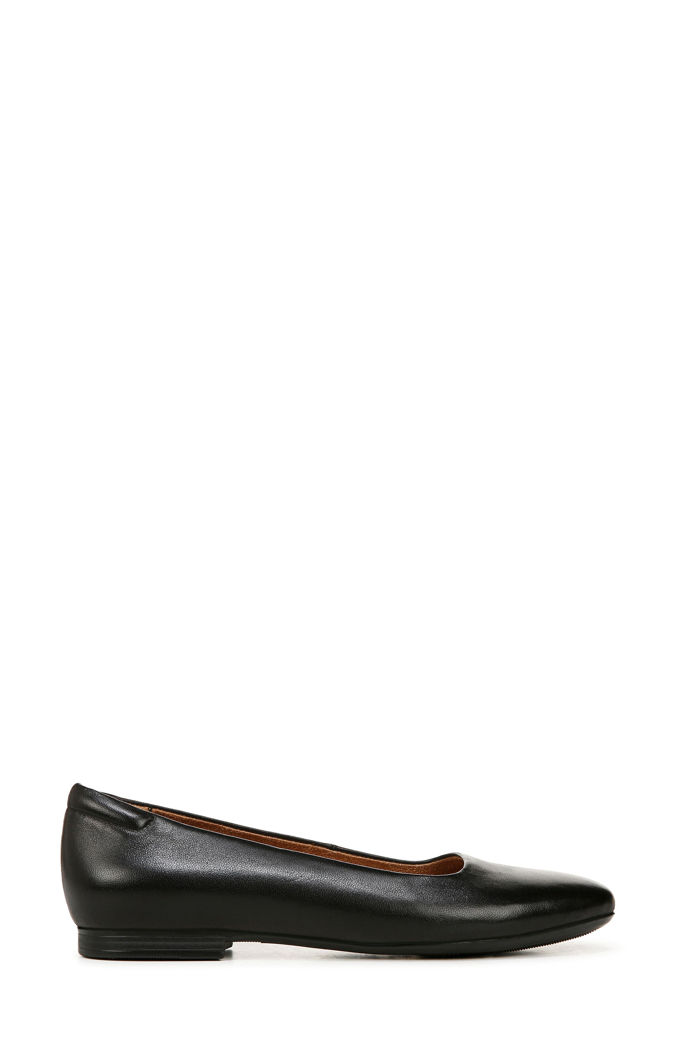Naturalizer Kelly Ballet Flat, Alternate, color, Black Leather