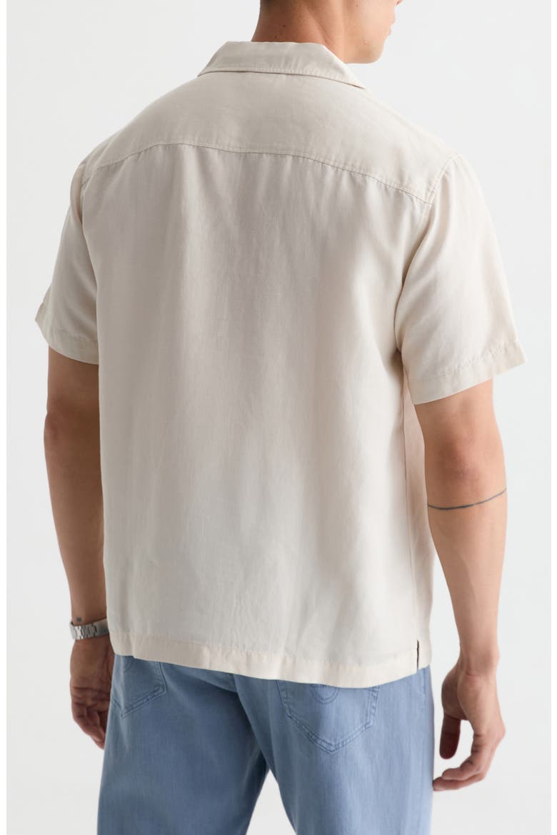 Marco Solid Camp Shirt, Alternate, color, CHAMPAGNE
