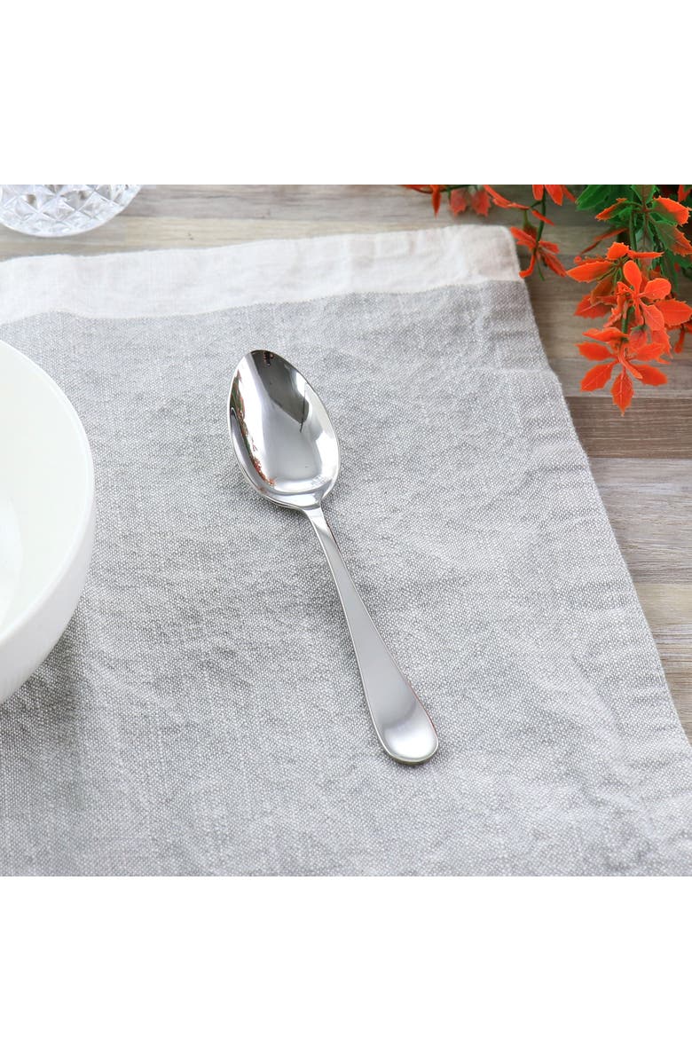 MARTHA STEWART 8 Piece Stainless Steel Teaspoon Set, Alternate, color, Silver