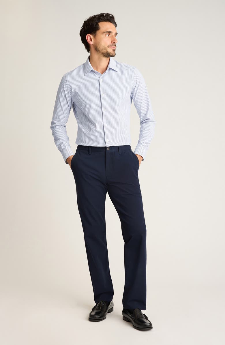 Bonobos Tech Slim Fit Stripe Performance Button-Up Shirt, Alternate, color, Blue Lavender Twill Stripe