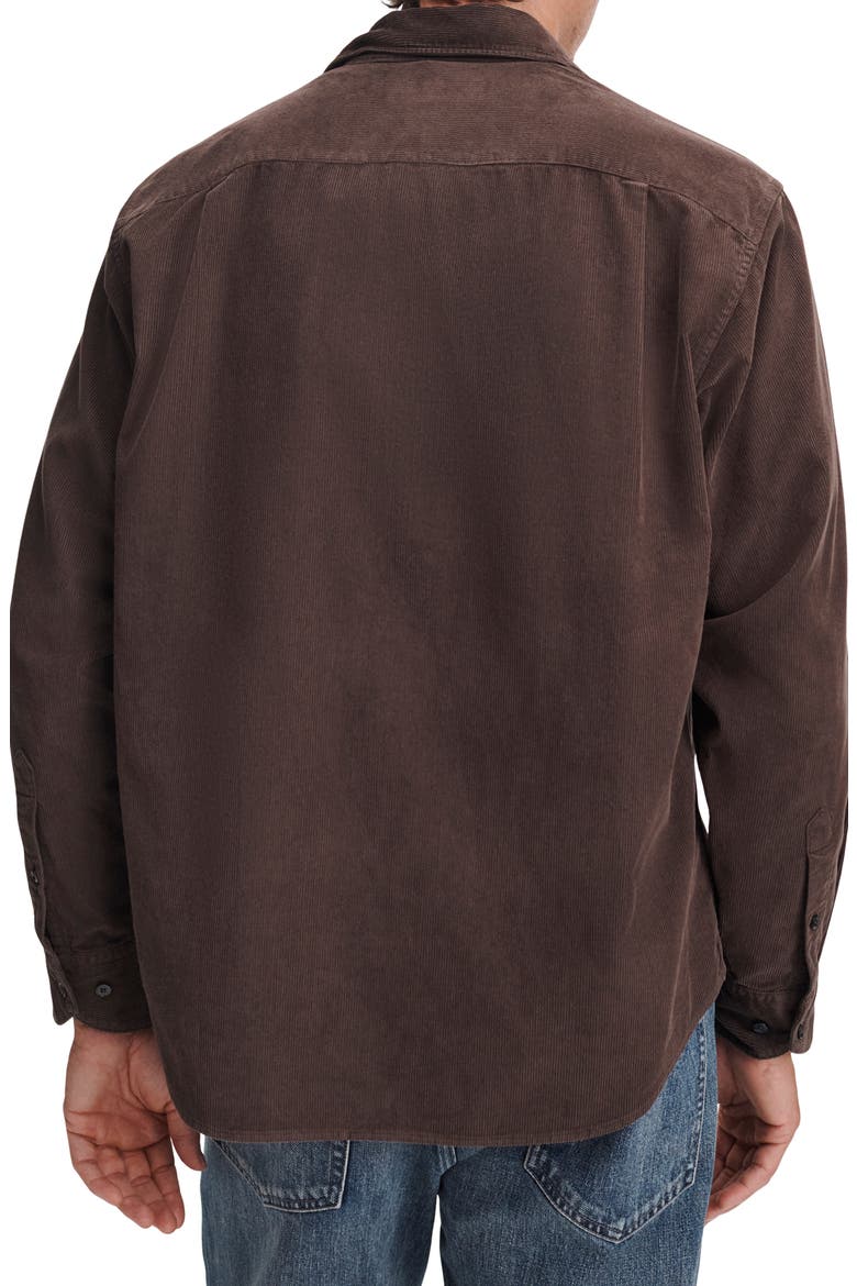 Relaxed Corduroy Shirt Jacket, Alternate, color, BLACK